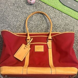 Coach Red Carryall